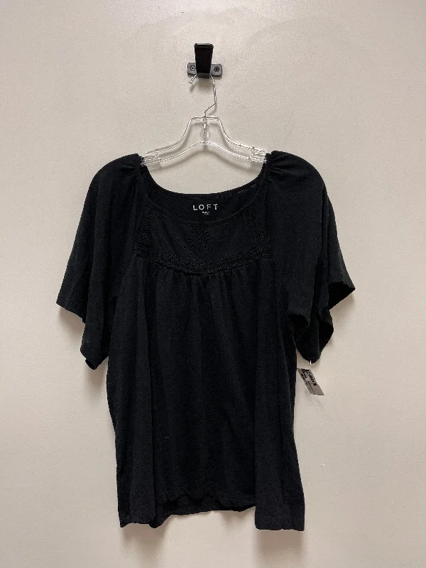 Black Top Short Sleeve Loft, Size L