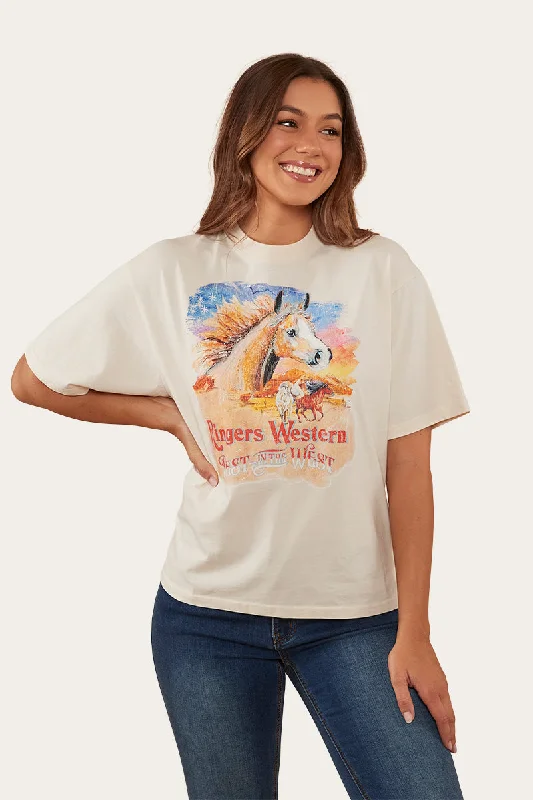 Good Times Womens Oversized T-Shirt - Vintage White