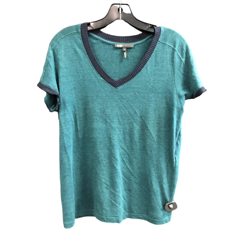 Green Top Short Sleeve Designer maje , Size L