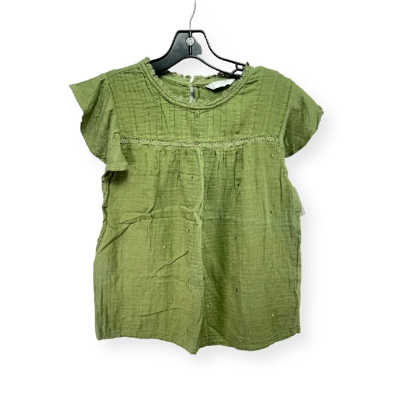 Green Top Short Sleeve Lucky Brand, Size M