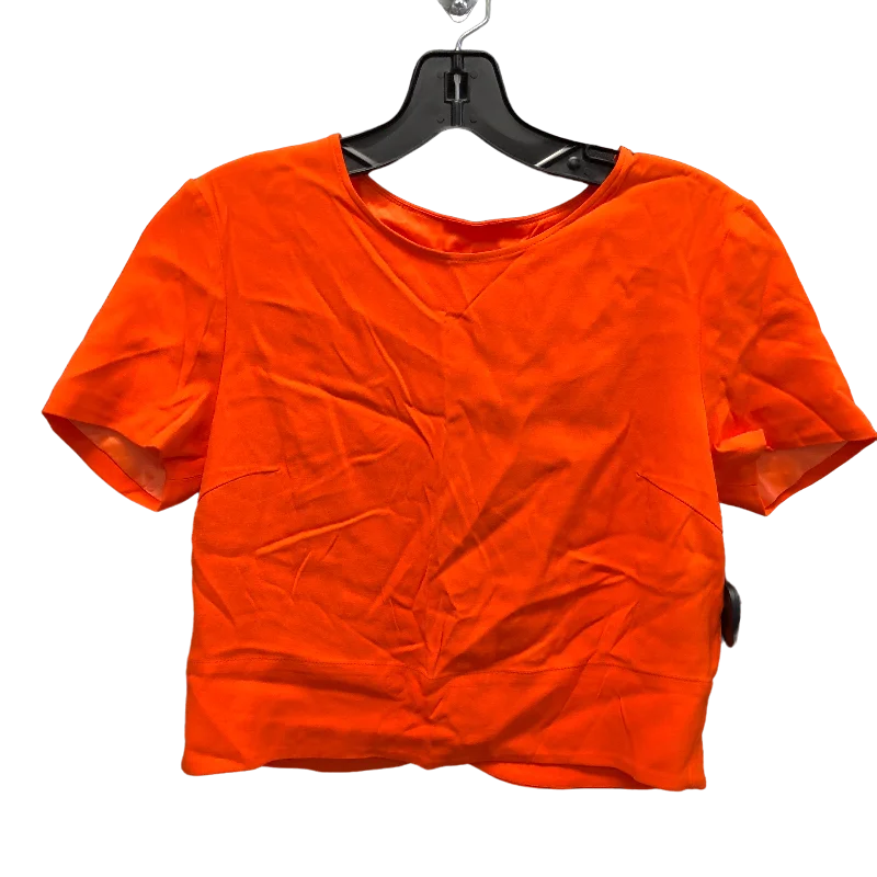 Orange Top Short Sleeve Designer Ted Baker, Size S