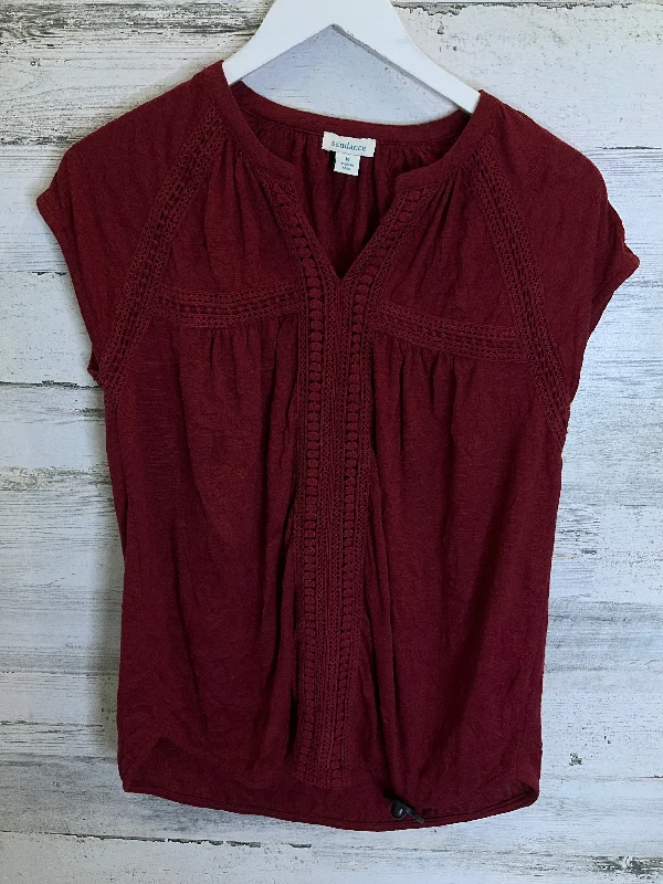 Red Top Short Sleeve Sundance, Size M