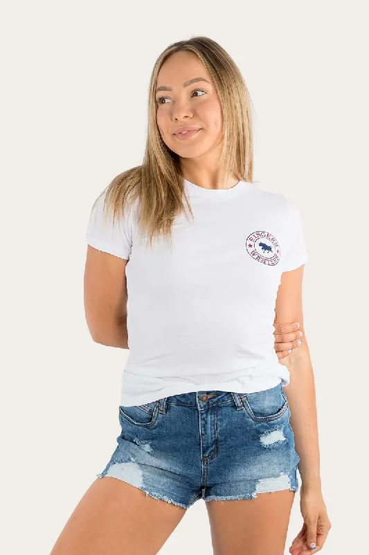 Signature Bull Womens Classic Fit T-Shirt - White/Multi