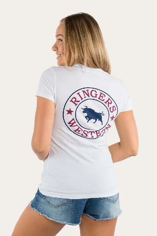 Signature Bull Womens Classic Fit T-Shirt - White/Multi