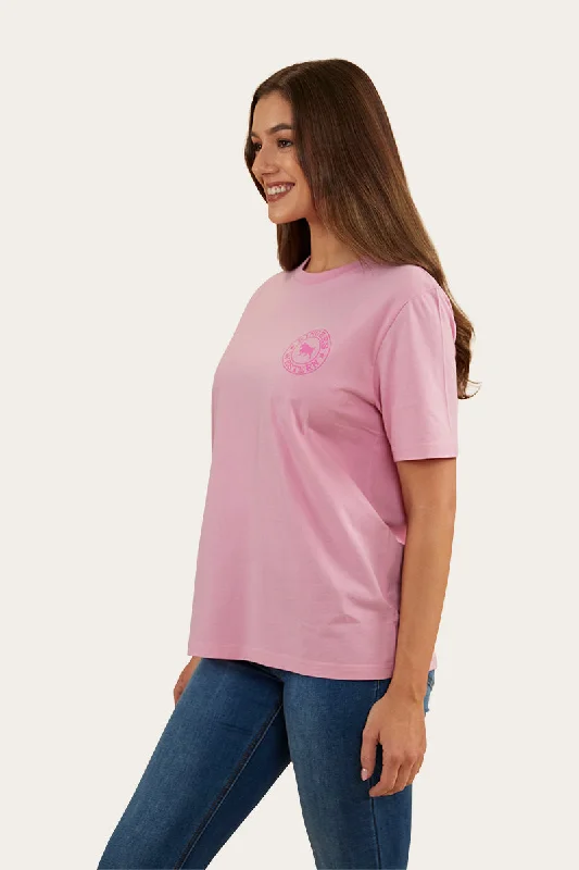 Signature Bull Womens Loose Fit T-Shirt - Pastel Pink/Candy