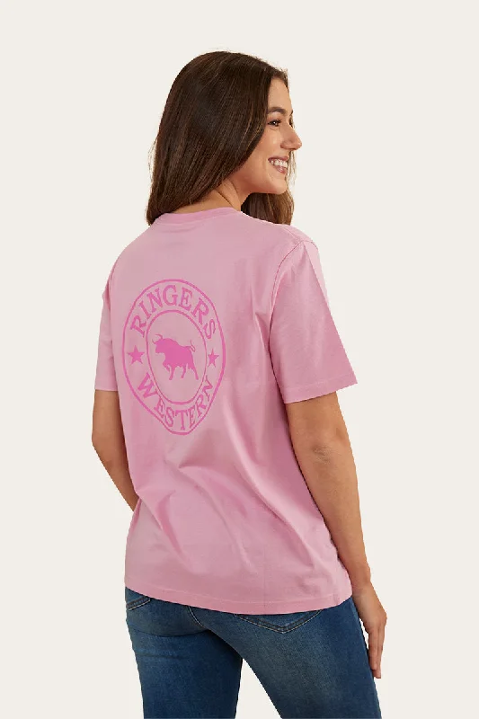 Signature Bull Womens Loose Fit T-Shirt - Pastel Pink/Candy