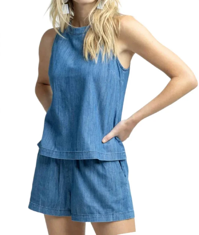 Carissa Tank In Medium Wash Denim