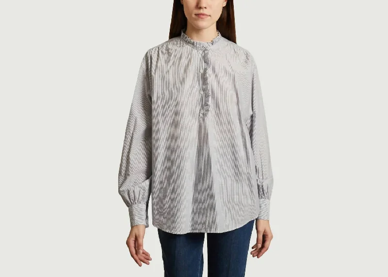 Camilla Woven Shirt In Grey