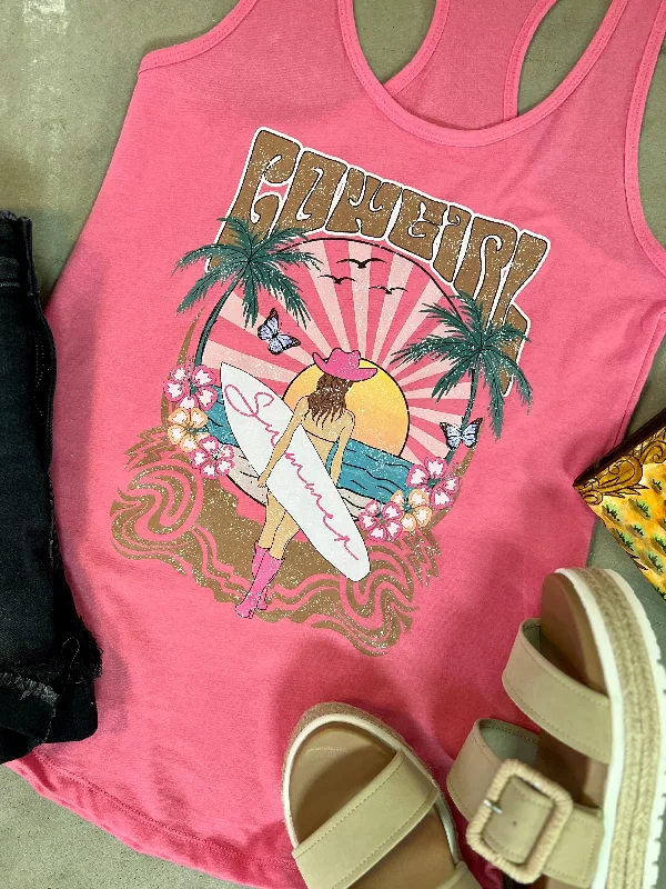 Cowgirl's Beach Summer Racerback Tank*