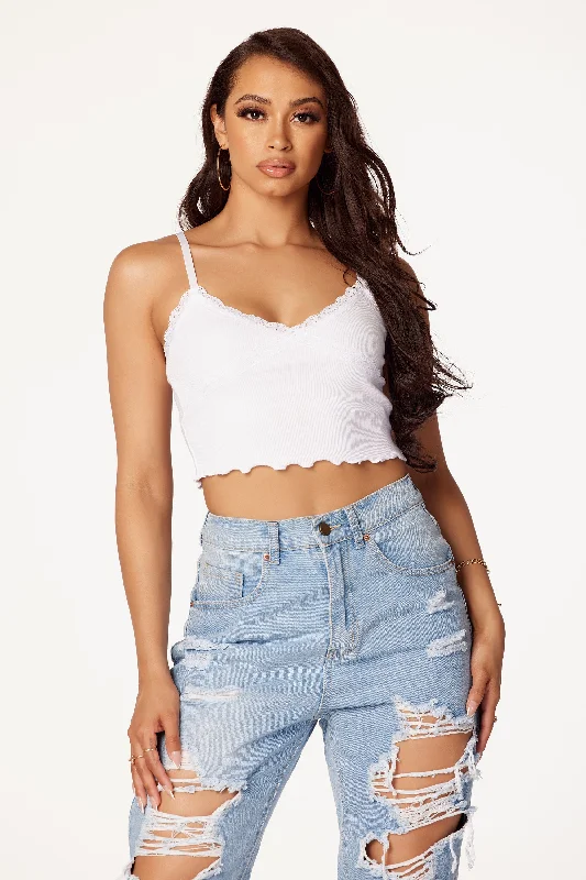 Evoni Lace Cami-White