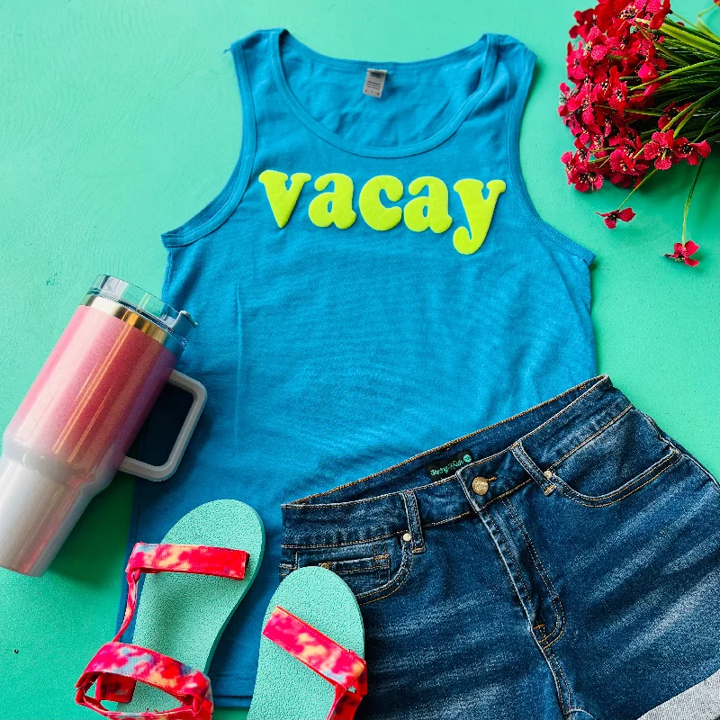 Vacay Magic Puff Tank Top*