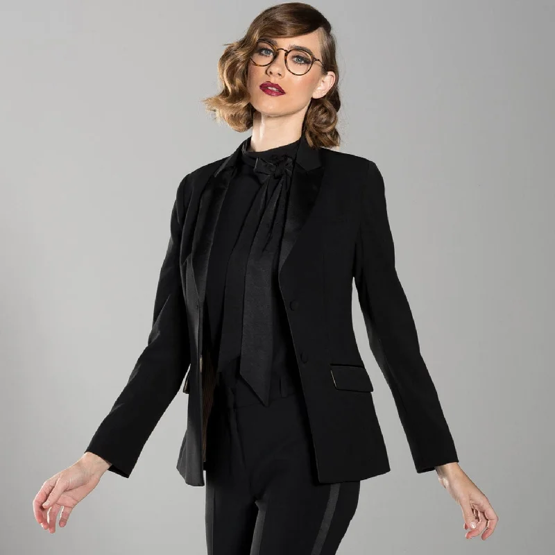 Black Peak Lapel Tuxedo Jacket