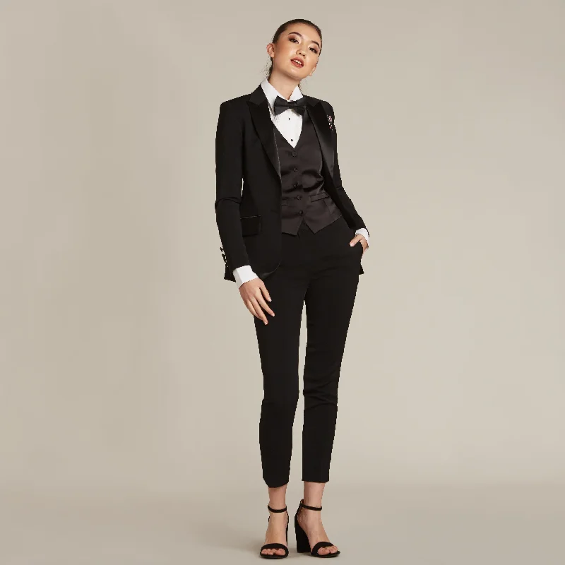 Black Peak Lapel Tuxedo Jacket