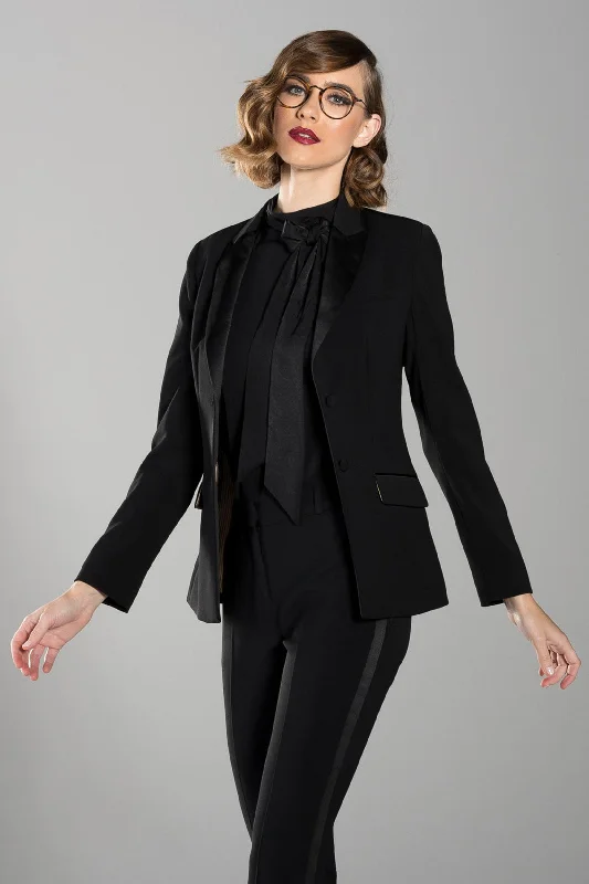 Black Peak Lapel Tuxedo Jacket