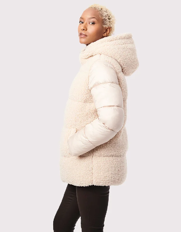 Cozy Combo Vegan Fur Puffer Jacket