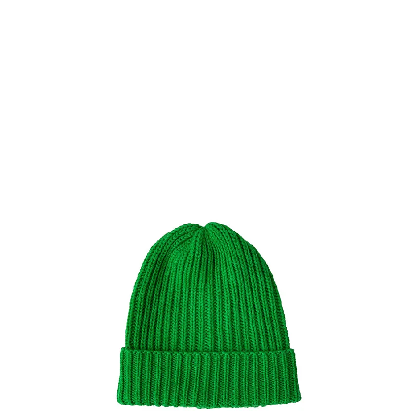 CASHMERE BEANIE IN FLASH GREEN