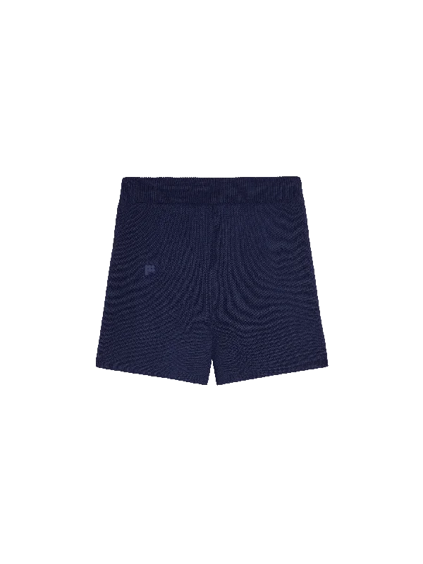 Archive Knit Shorts—navy blue