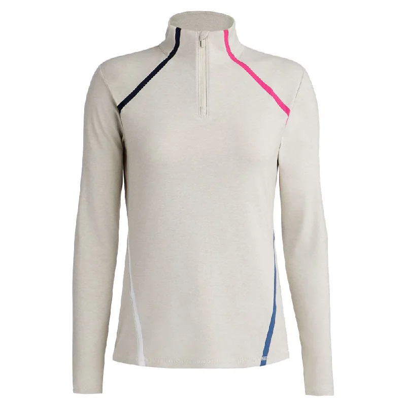 Gfore Colour Block Luxe Staple Quarter Zip Golf Pullover 2023 Women