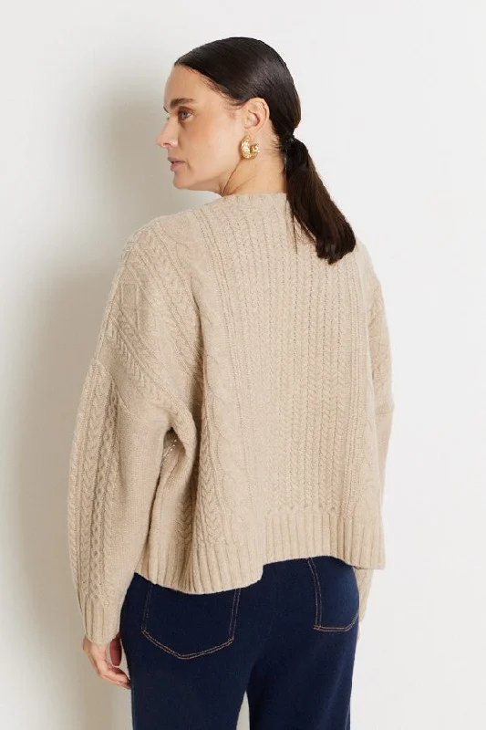 Not Shy V-Neck Soft Wool Sweater Santana