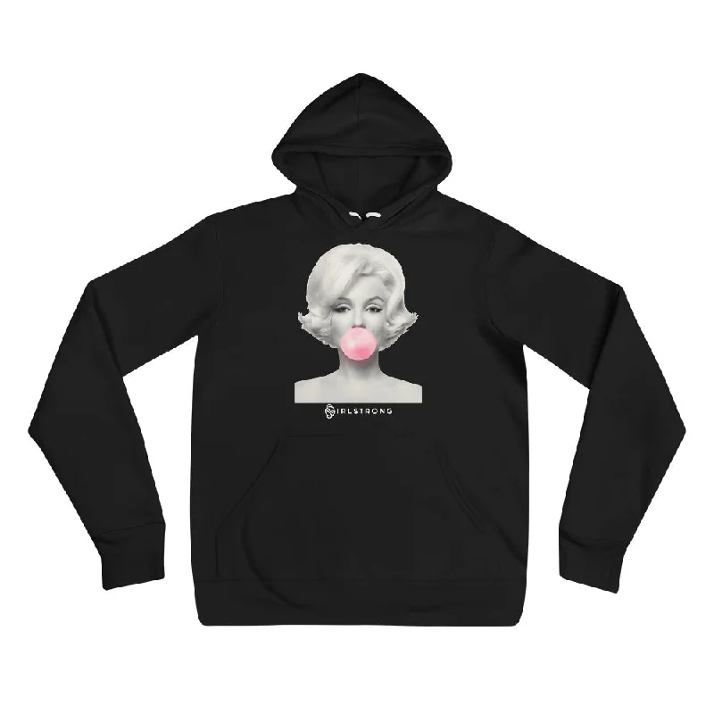 BEST FIT, BEST FEEL FLEECE HOODIE BLACK - MARILYN MONROE