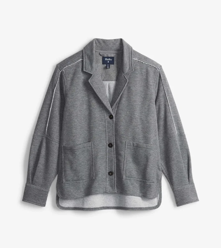 Emily Relaxed Blazer - Charcoal Melange