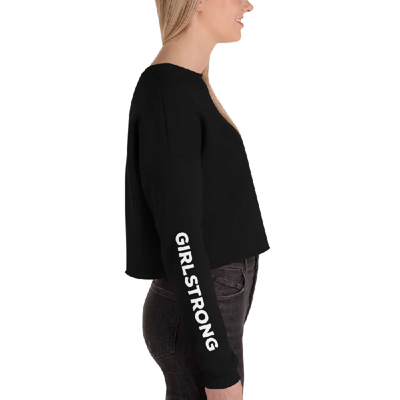 EVERYDAY FLEECE CROPPED SWEATSHIRT BLACK