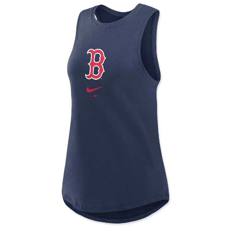 Ladies Nike High Neck Tank - Navy