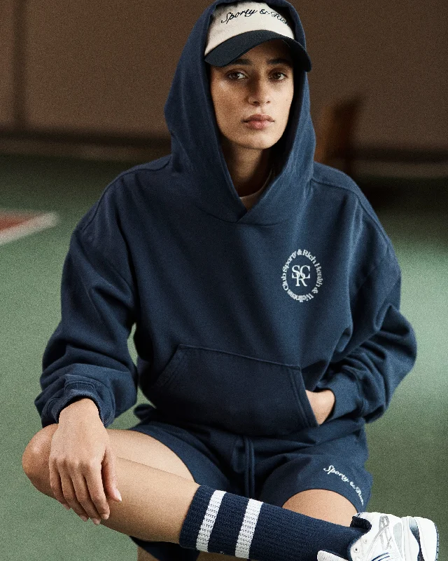 SRHWC Cropped Hoodie - Navy/White