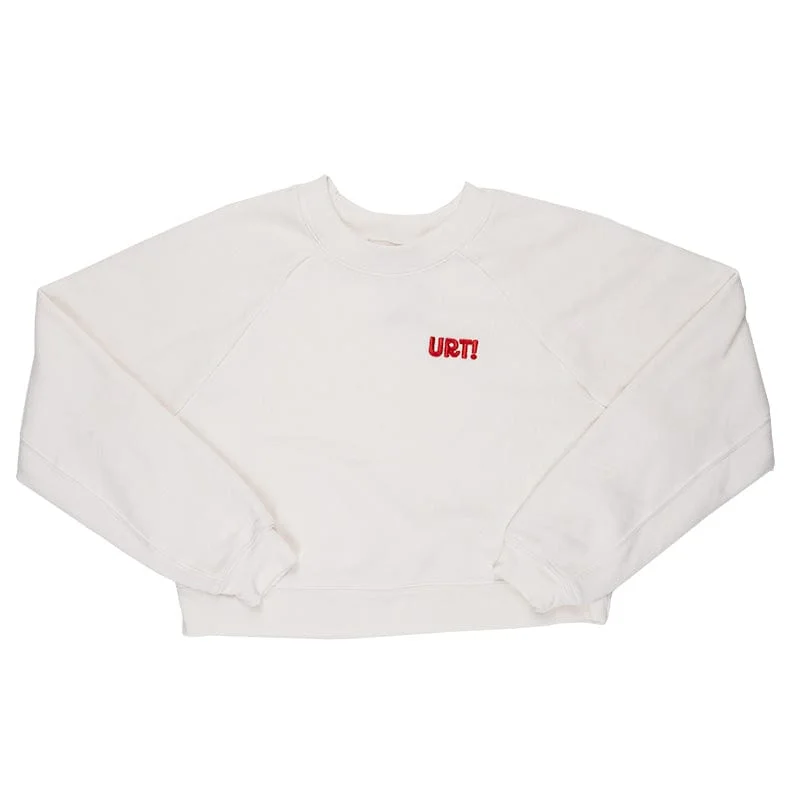 URT! URT Embroidered Crop Crew sweater