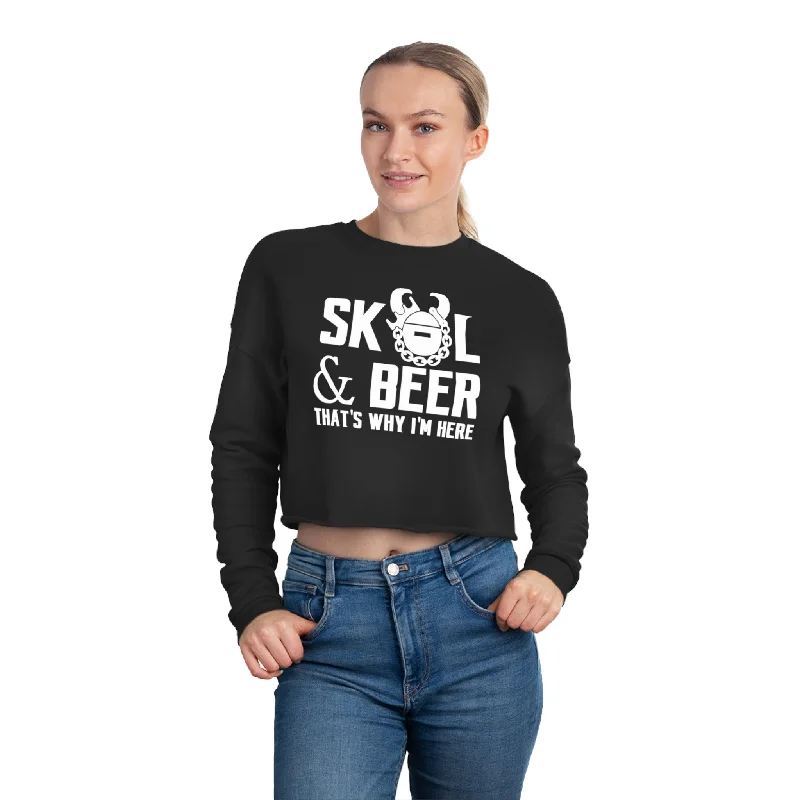 Women's Cropped Sweatshirt - & BEER