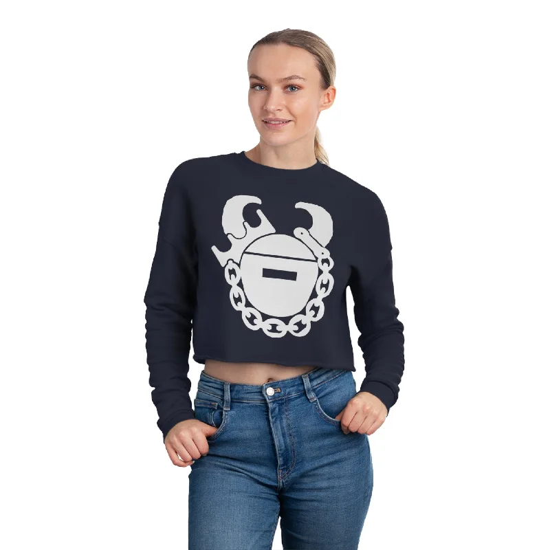 Women's Cropped Sweatshirt - Game Day Helmet