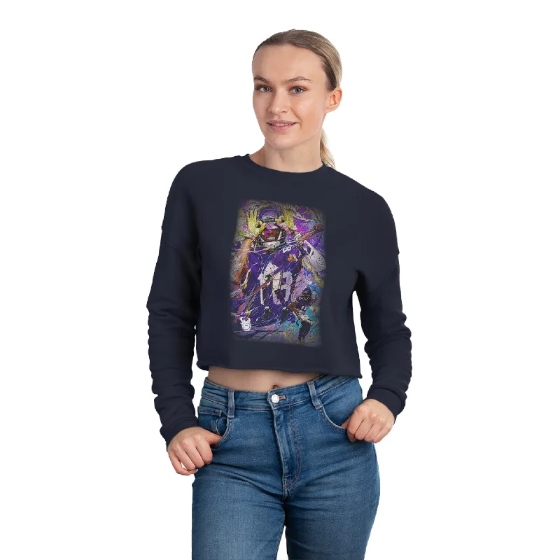 Women's Cropped Sweatshirt - Griddy Dance