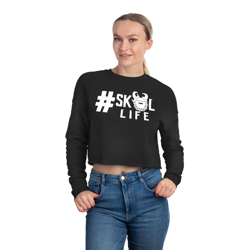 Women's Cropped Sweatshirt - #Life