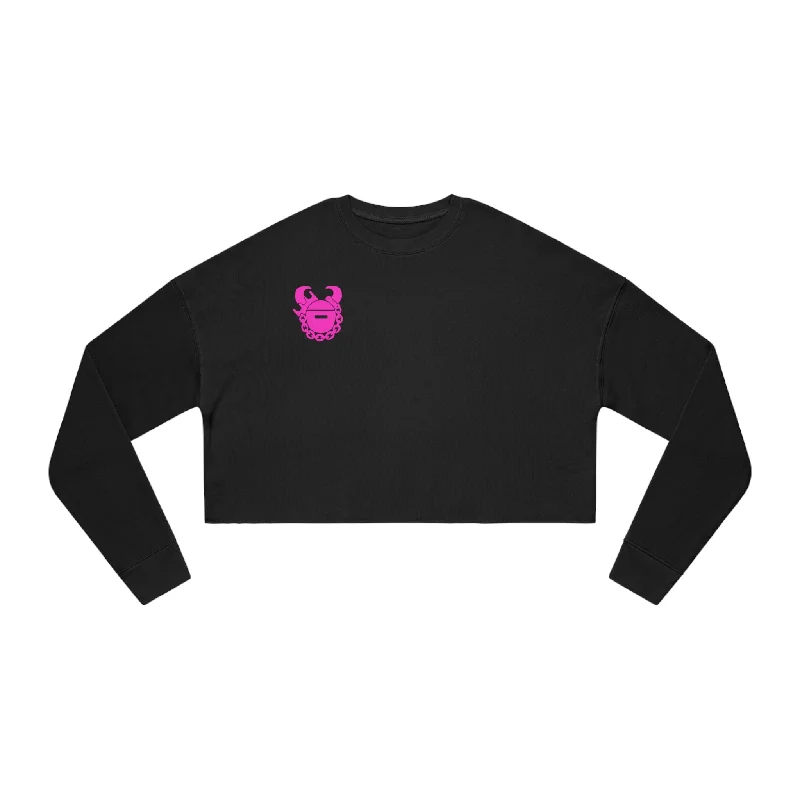 Women's Cropped Sweatshirt - Helmet + BOOM chicka