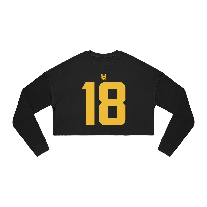 Women's Cropped Sweatshirt - Jersey #18