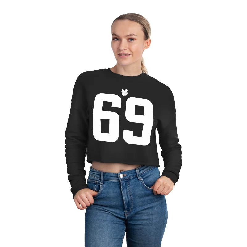 Women's Cropped Sweatshirt - Jersey #69