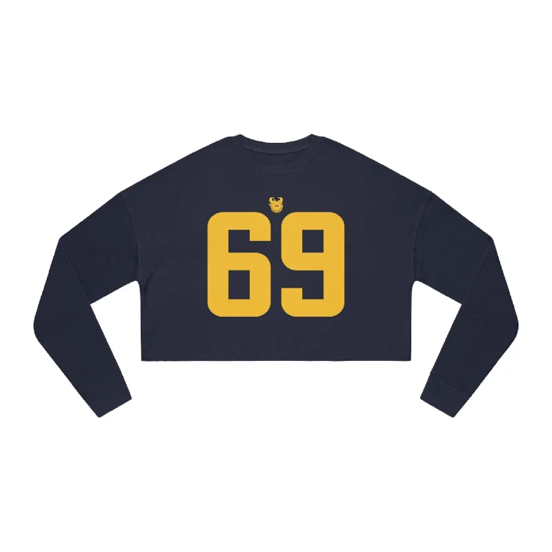 Women's Cropped Sweatshirt - Jersey #69