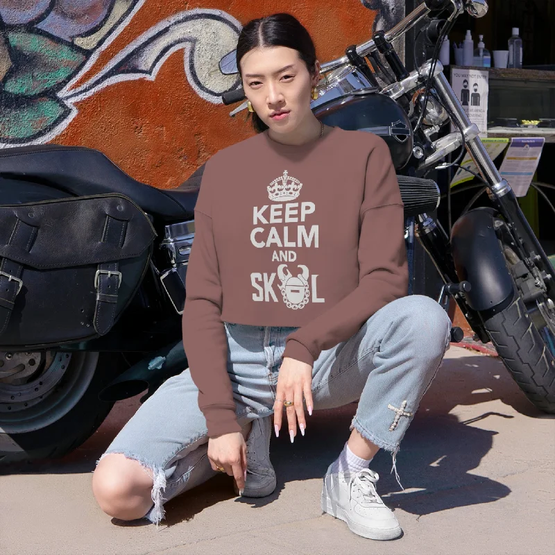 Women's Cropped Sweatshirt - Keep Calm