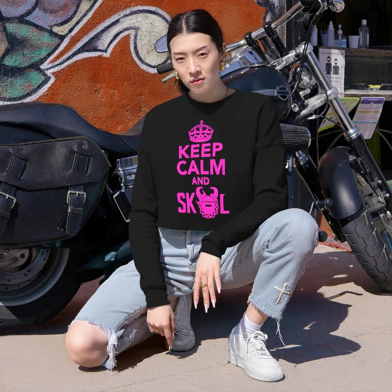 Women's Cropped Sweatshirt - Keep Calm