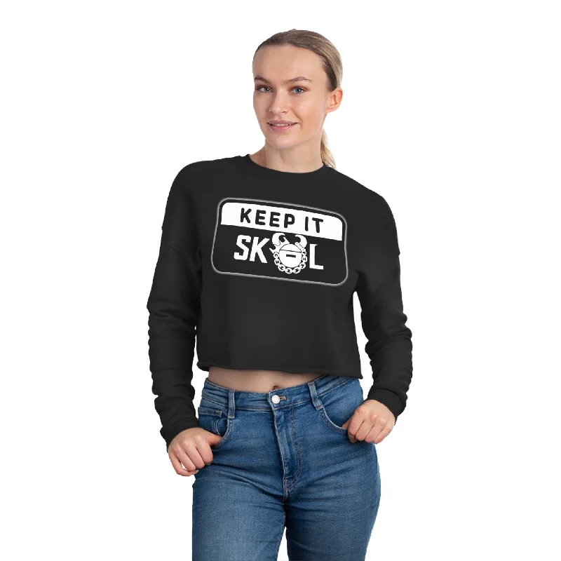 Women's Cropped Sweatshirt - Keep it Simple (Framed)