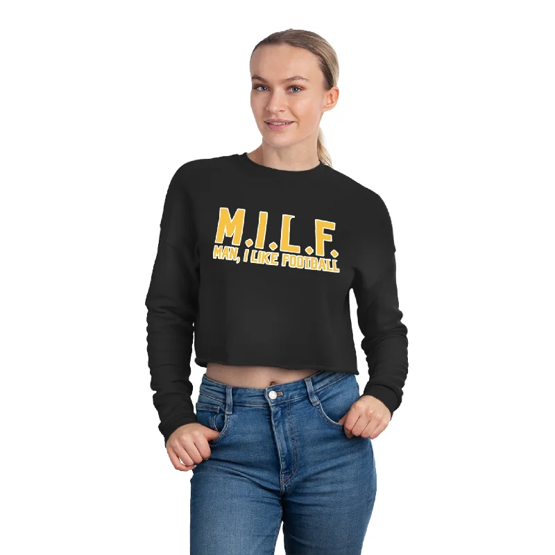 Women's Cropped Sweatshirt - M.I.L.F.