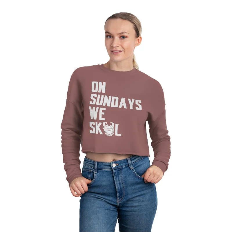 Women's Cropped Sweatshirt - On Sundays