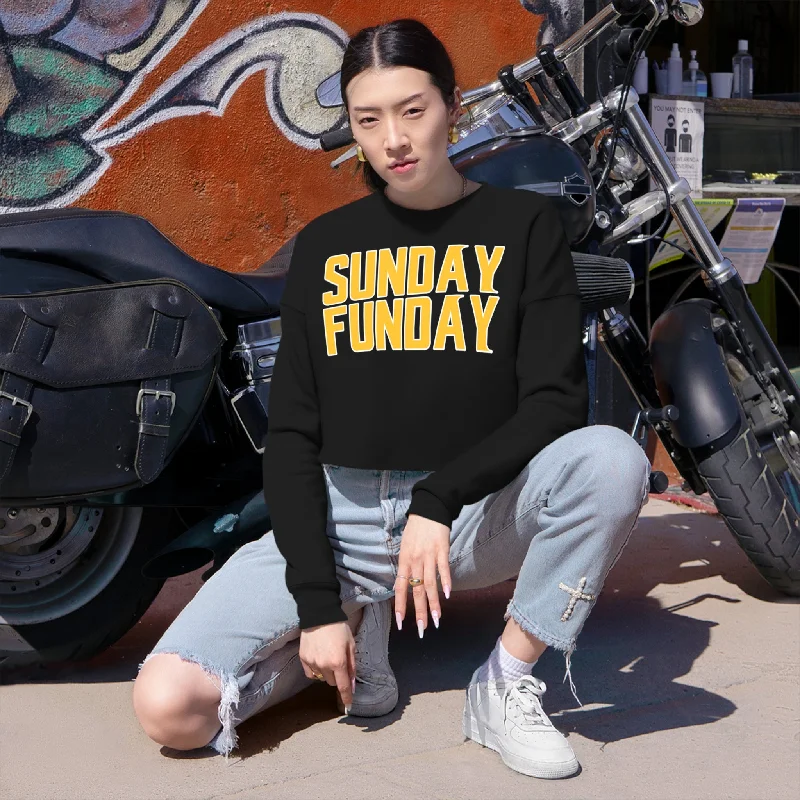 Women's Cropped Sweatshirt - SUNDAY FUNDAY