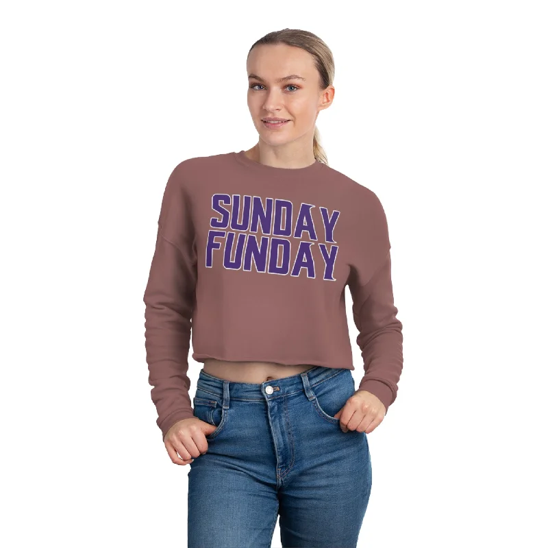 Women's Cropped Sweatshirt - SUNDAY FUNDAY