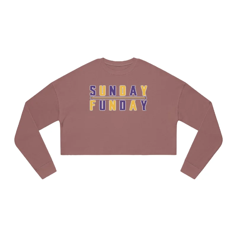 Women's Cropped Sweatshirt - Sunday FUNday