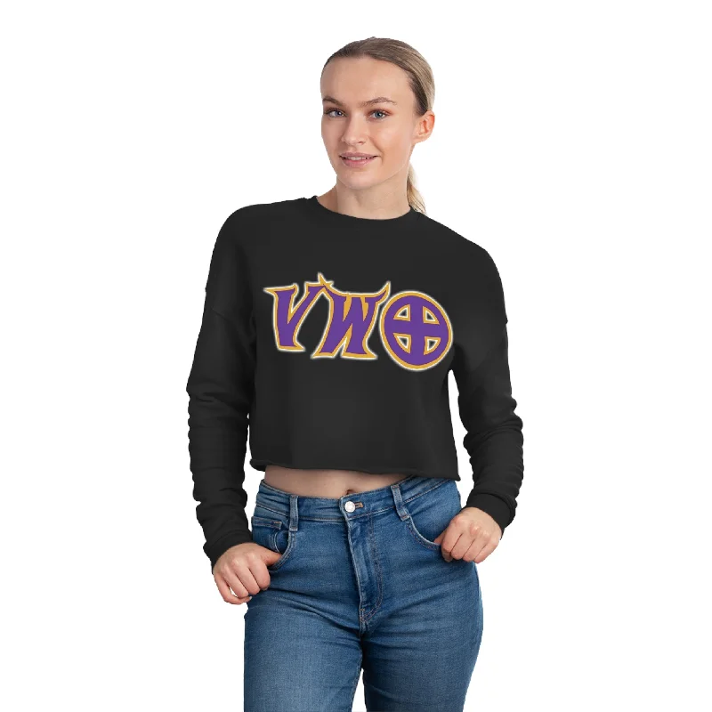 Women's Cropped Sweatshirt - V-W-O