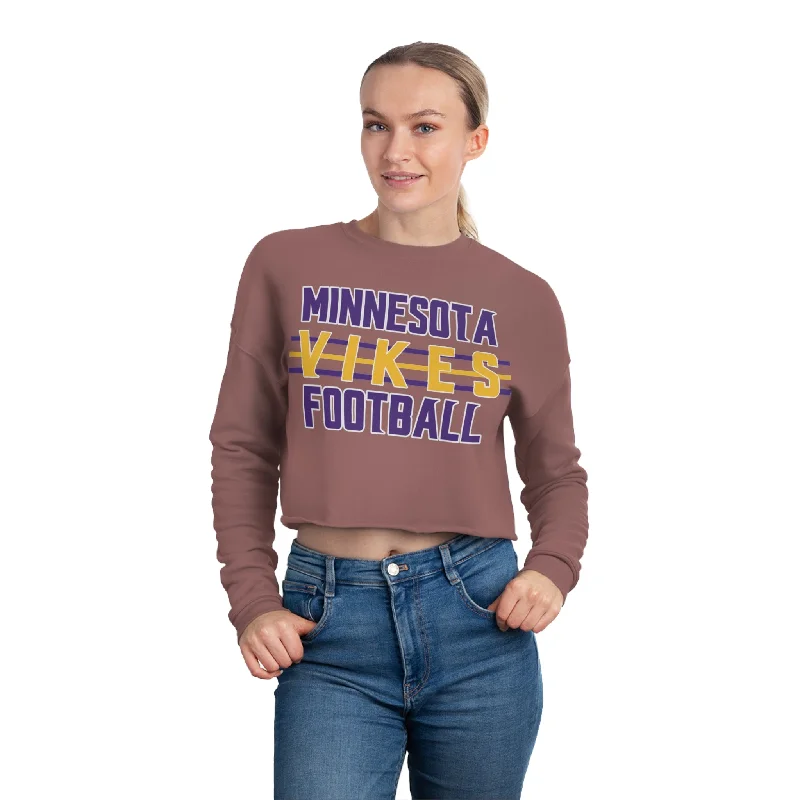 Women's Cropped Sweatshirt - Vikes Football