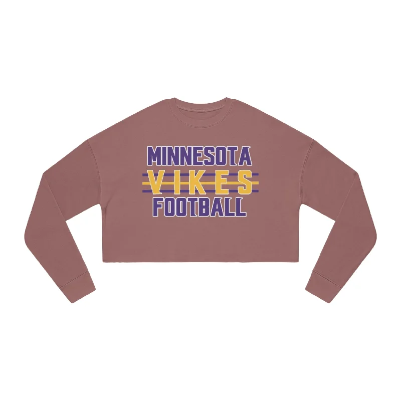 Women's Cropped Sweatshirt - Vikes Football