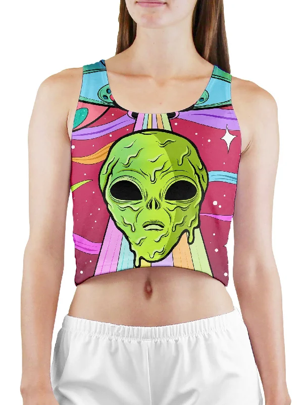 Neon Alien Invasion (Dusk) Crop Tank Top