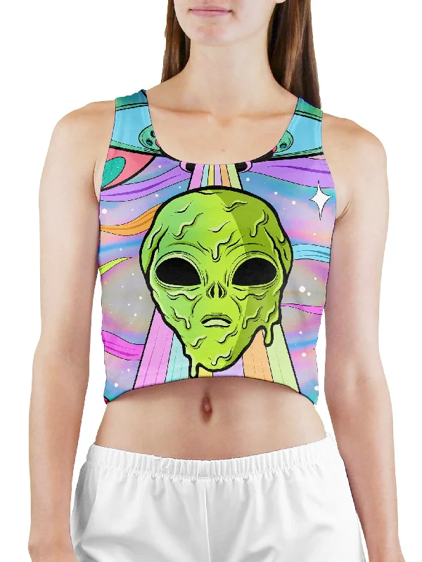 Neon Alien Invasion (Shimmer) Crop Tank Top